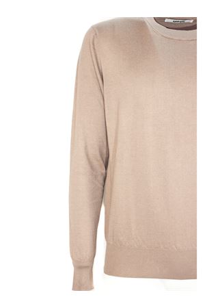 Maglia in misto cotone e cashmere beige MAURO GRIFONI | GS110034115010